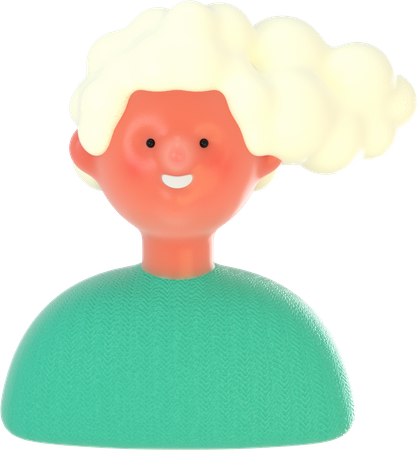 Mujer con peinado diferente  3D Illustration