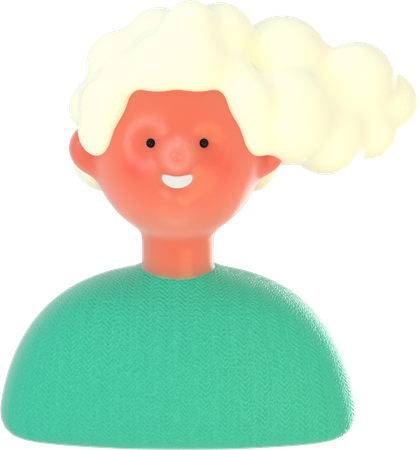 Mujer con peinado diferente  3D Icon