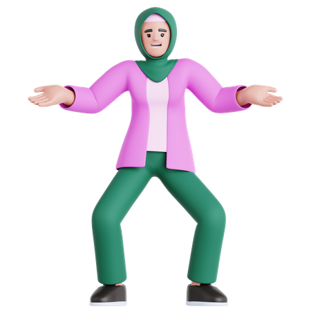 Mujer confundida  3D Illustration