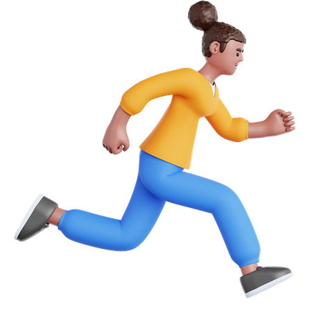 Mujer corriendo  3D Illustration