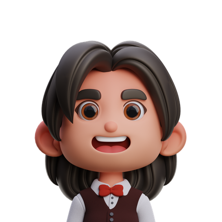 Mujer crupier  3D Icon