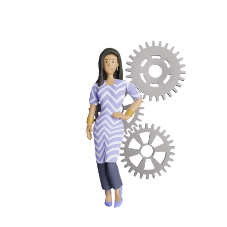 Mujer de negocios  3D Illustration