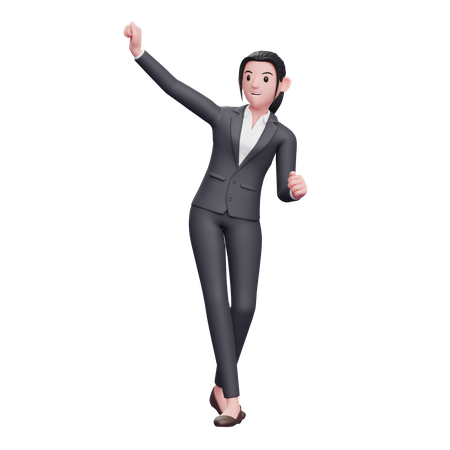 Mujer de negocios exitosa  3D Icon