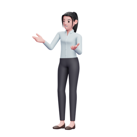 Mujer de negocios hablando  3D Icon
