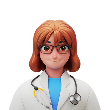 Mujer doctora  3D Icon