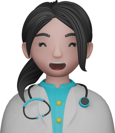 Avatar doctora  3D Icon