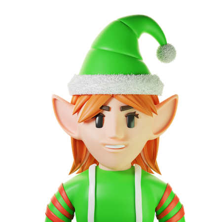 Mujer elfa de navidad  3D Icon