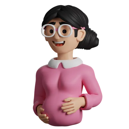 Mujer embarazada  3D Icon