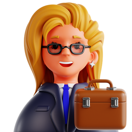 Mujer de negocios  3D Icon