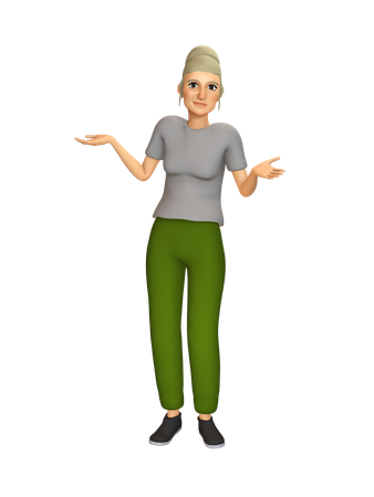 Mujer anciana  3D Illustration