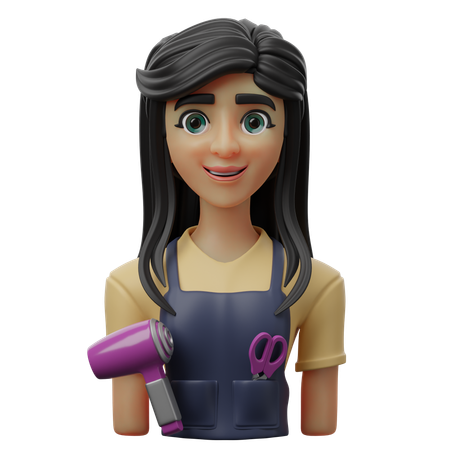 Estilista femenina  3D Icon