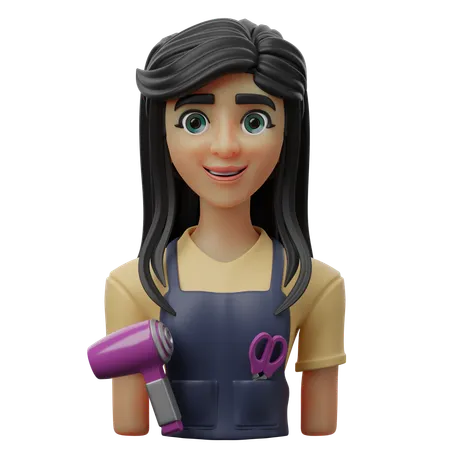 Estilista femenina  3D Icon