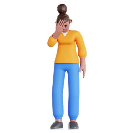 Mujer frustrada  3D Illustration