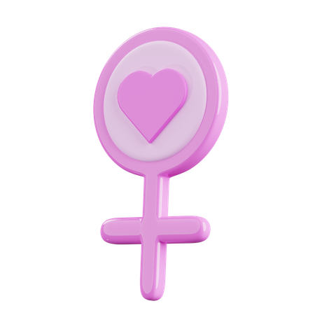 Mujer genero con amor  3D Icon