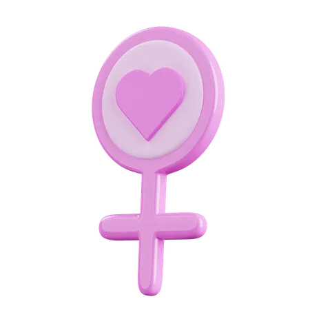 Mujer genero con amor  3D Icon