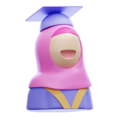 Mujer graduada  3D Icon