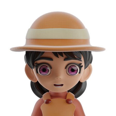 Mujer agricultora  3D Icon