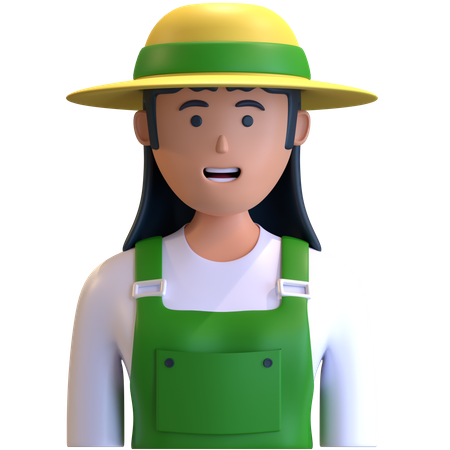 Mujer agricultora  3D Illustration