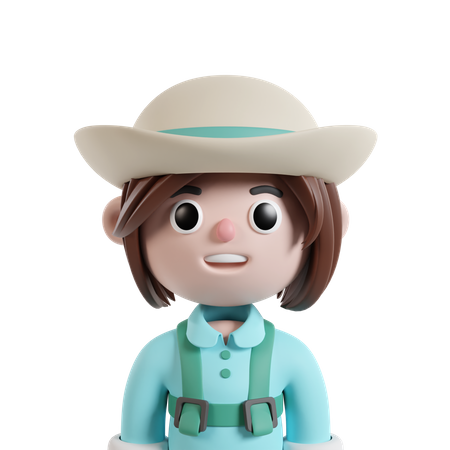 Mujer agricultora  3D Icon