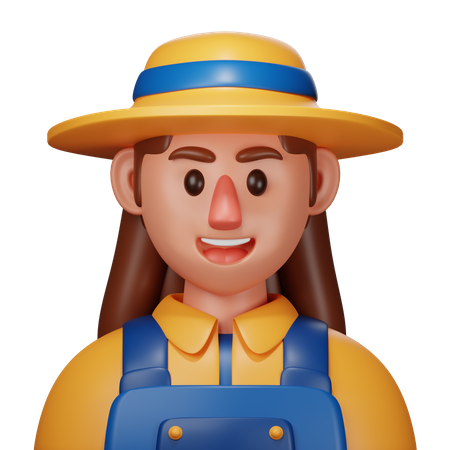 Mujer agricultora  3D Icon