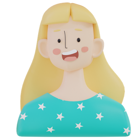 Mujer hermosa  3D Icon