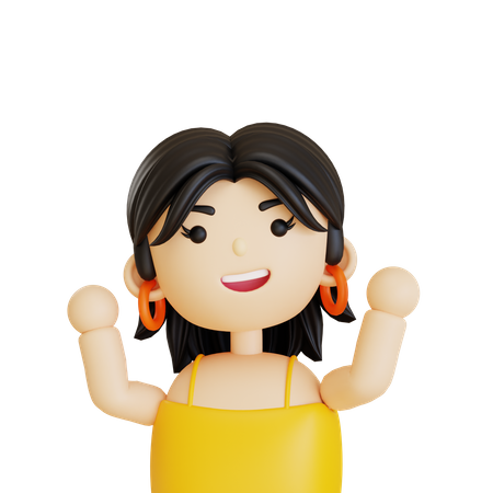 Mujer hermosa  3D Icon