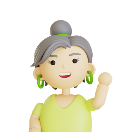 Mujer hermosa  3D Icon
