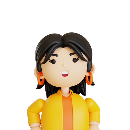 Mujer hermosa  3D Icon