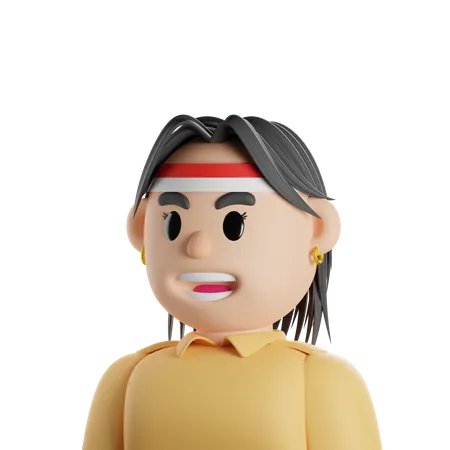 Mujer indonesia  3D Icon