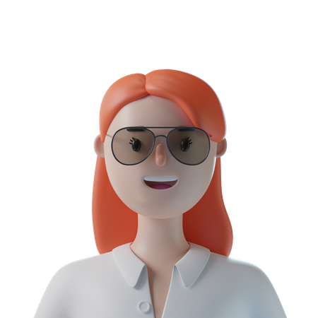 Mujer joven  3D Icon