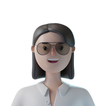 Mujer joven  3D Icon