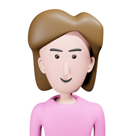 Mujer joven  3D Icon