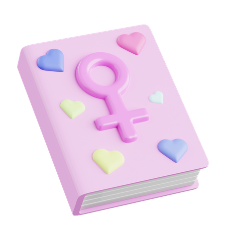 Libros de mujer  3D Icon