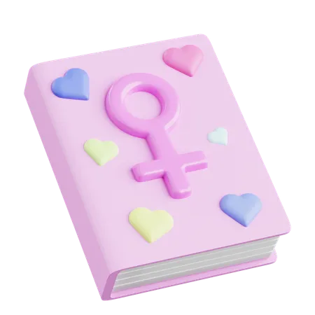 Libros de mujer  3D Icon