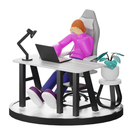 Mareos femeninos en el trabajo  3D Illustration