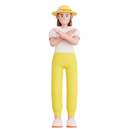 Mujer mostrando desacuerdo  3D Icon