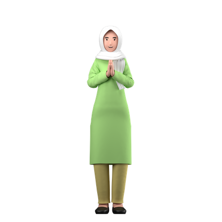 Mujer musulmana  3D Illustration