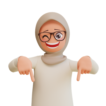 Mujer musulmana loca  3D Icon