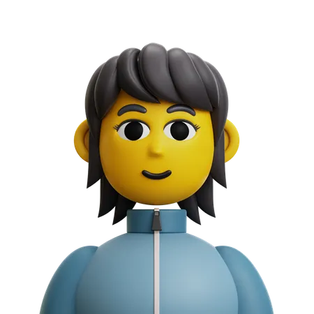 Mujer pelo corto  3D Icon