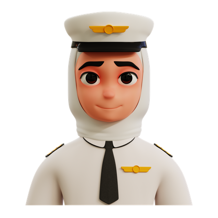 Mujer piloto  3D Icon