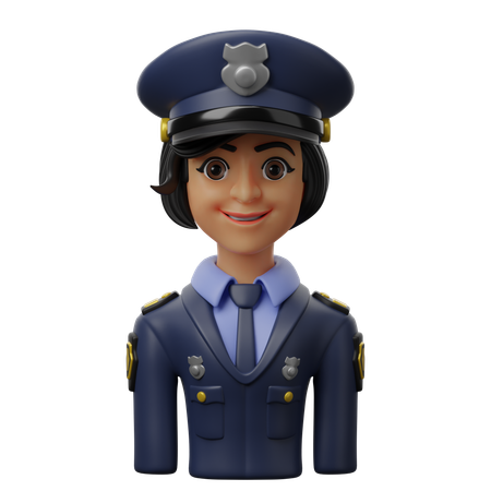 Mujer policía  3D Icon