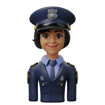 Mujer policía  3D Icon