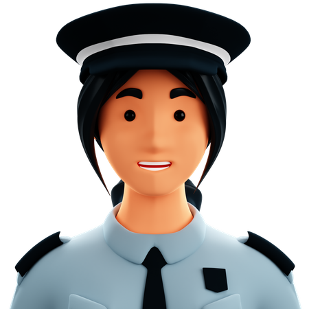 Mujer policia  3D Icon