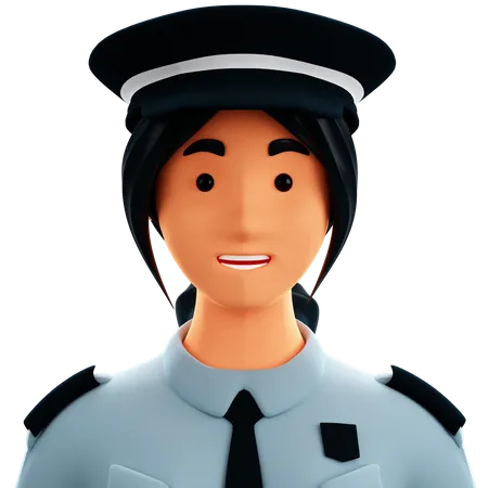 Mujer policia  3D Icon