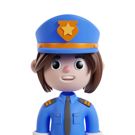 Mujer policía  3D Icon