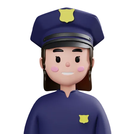 Mujer policía  3D Icon