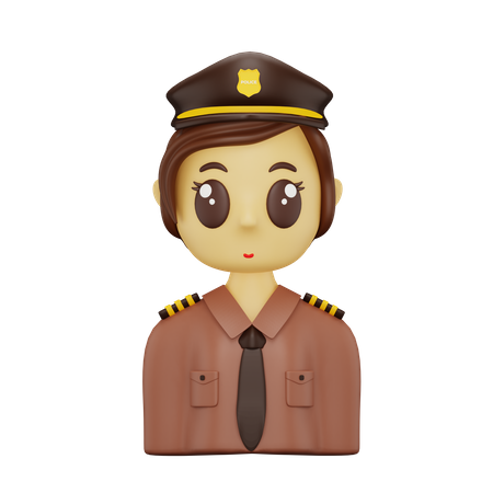 Mujer policía  3D Icon