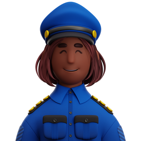 Mujer policía  3D Icon