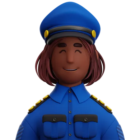 Mujer policía  3D Icon