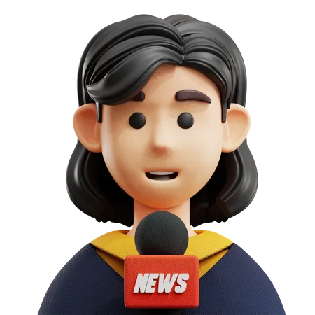 Avatar de presentadora femenina  3D Icon
